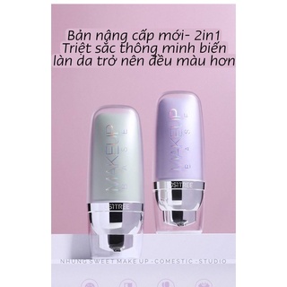  Kem lót kiểm dầu hiệu chỉnh màu da + che phủ lỗ chân lông + bảo vệ làn da CÓ 2 Màu Xanh - Tím chuyên biệt 