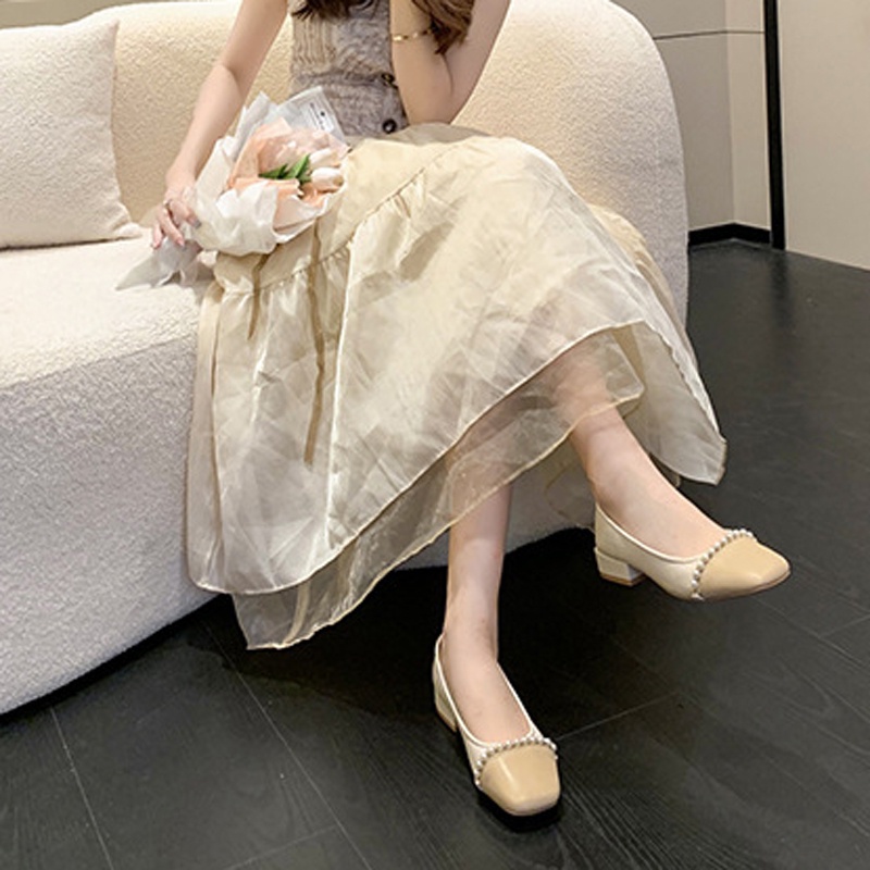 Giày búp bê IELGY mũi vuông phong cách Hàn Quốc thời trang trẻ trung dành cho nữ