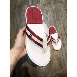 DÉP BALLY SWITZRLAND TRẮNG VIỀN ĐỎ