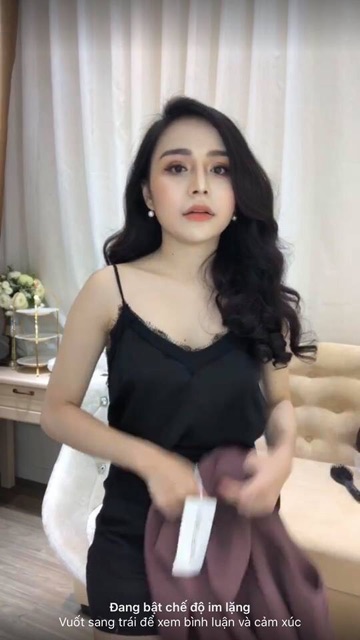 Áo dây lụa pha ren