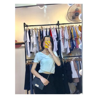 Áo Croptop Vạt Chéo ( Ảnh Thật )