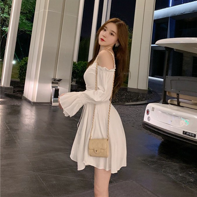 Đầm dáng xòe hai dây Emilyshop ulzzang