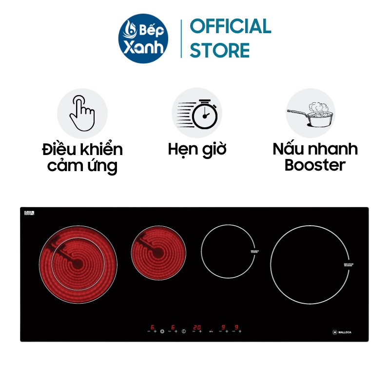 Bếp điện từ 4 vùng nấu Malloca MH-04IR Hàng chính hãng