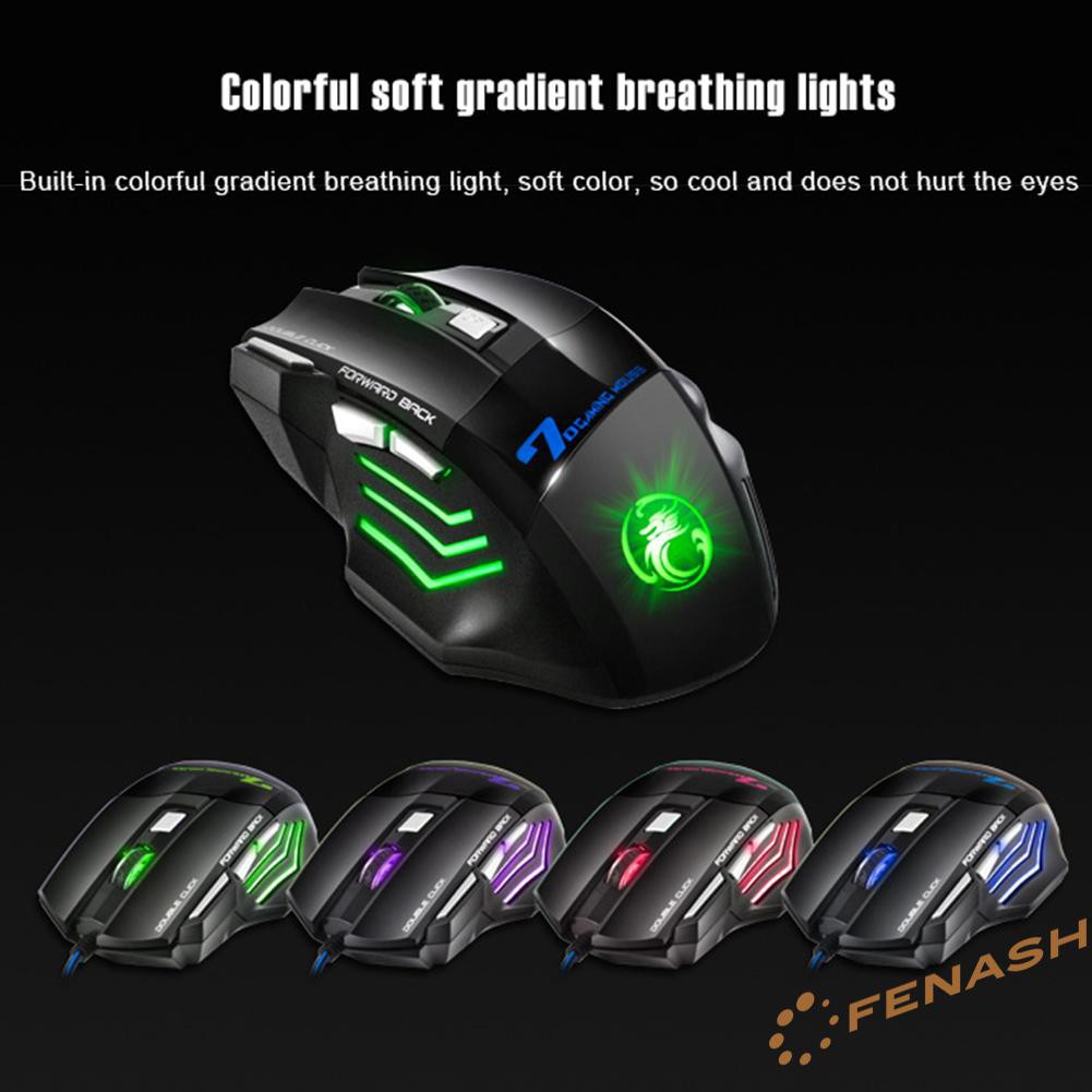 IMICE Chuột Gaming Femice X7 Có Dây Với 4 Bánh Răng 2400dpi