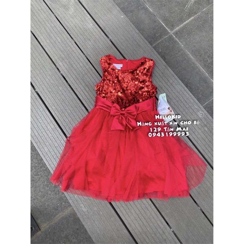 váy đỏ sequin lấp lánh
