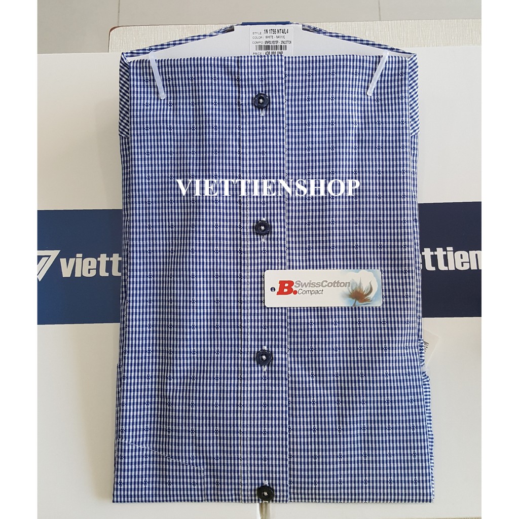 (1754 CRS) ÁO SƠ MI VIỆT TIẾN NGẮN TAY CA RÔ | BigBuy360 - bigbuy360.vn