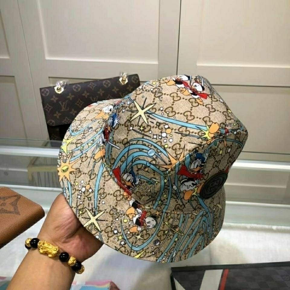 Mũ Bucket Chống Nắng 58cm In Họa Tiết Vịt Donald Hoạt Hình Thời Trang Cho Nam Và Nữ