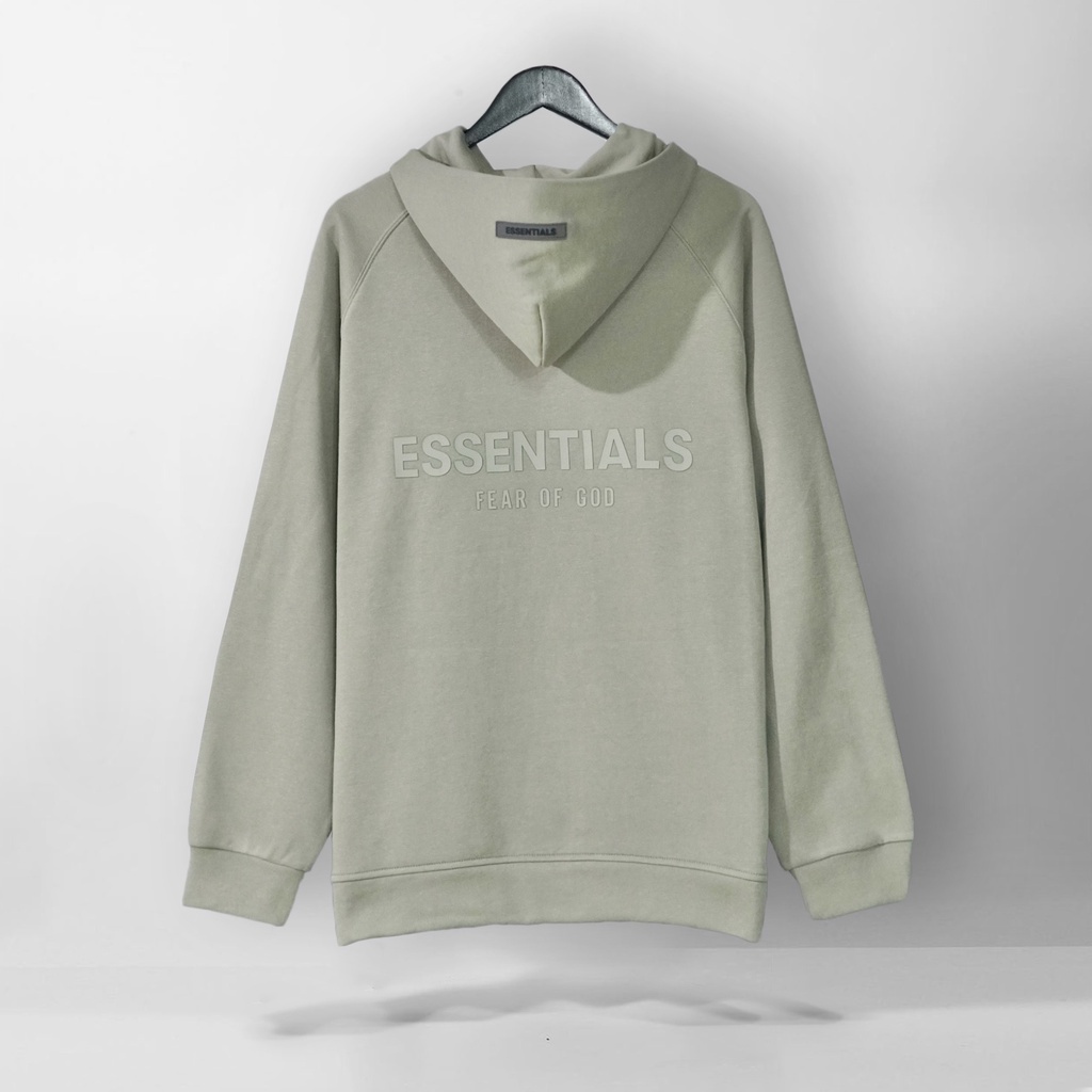 ÁO HOODIE ESSENTIALS SS21 MOSS Chữ Phản Quang màu Taupe hot hit 2021 dành cho cả nam nữ
