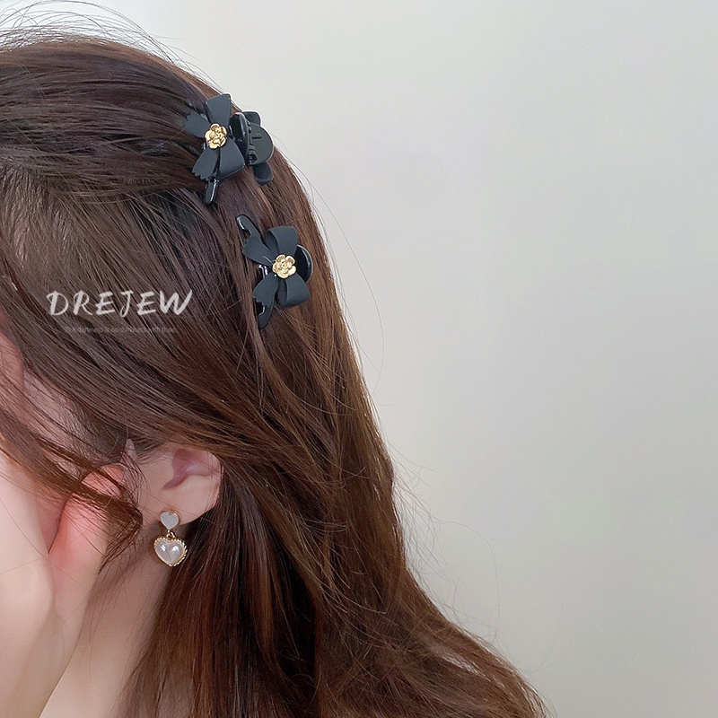 DREJEW Kẹp tóc mái đính hoa trà thời trang dễ phối đồ