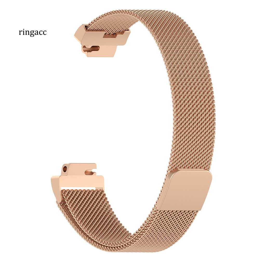【RAC】Stainless Steel Magnetic Thin Mesh Watch Band Wrist Strap for Fitbit Inspire HR