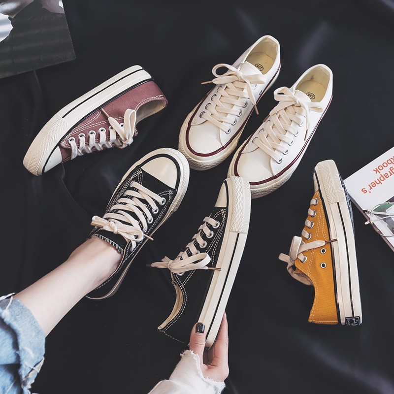 Giày Thể Thao Nam Nữ - Giày Converse CV 1970s Cổ Thấp Đen Thời Trang Học Sinh Đi Học Giá Rẻ