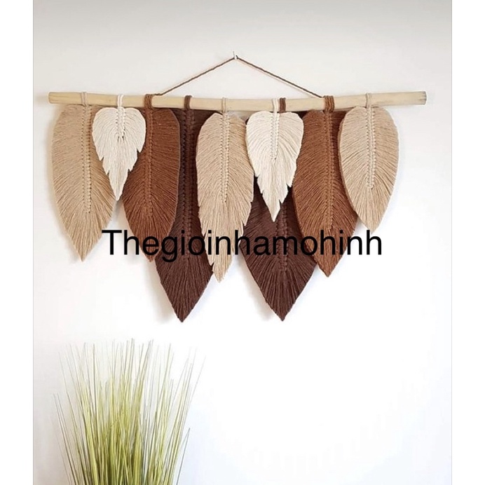 Mành lá macrame ( có phun keo định hình form lá)