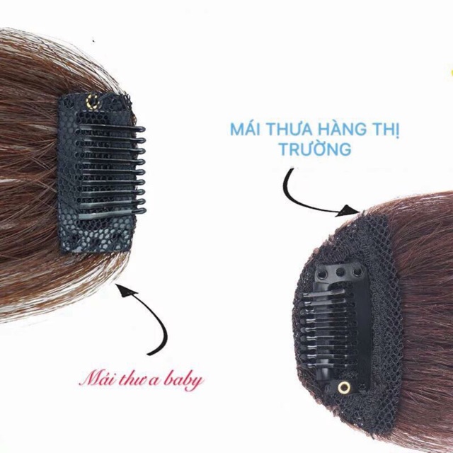 Mái Thưa Tóc Thật Dệt Tay ❤️ 100% Không Pha Tơ , Không lộ viền - Ảnh Thật