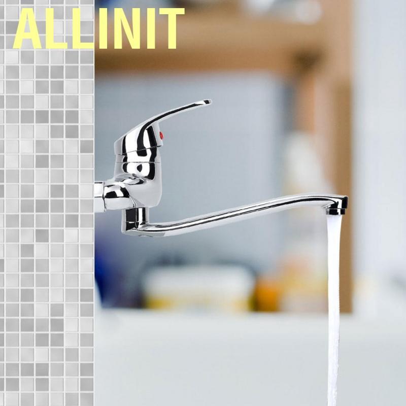 Allinit Wall Mounted Kitchen Sink Faucet Cold Water Mixer Tap Double Holes