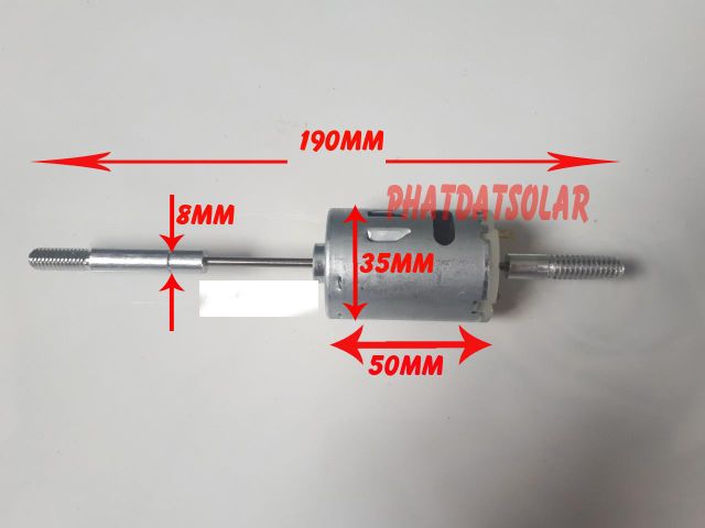 Đầu quạt 12v DC motor 545 ( có túp năng đảo hướng ,có cốt, trục trước, trục sau)