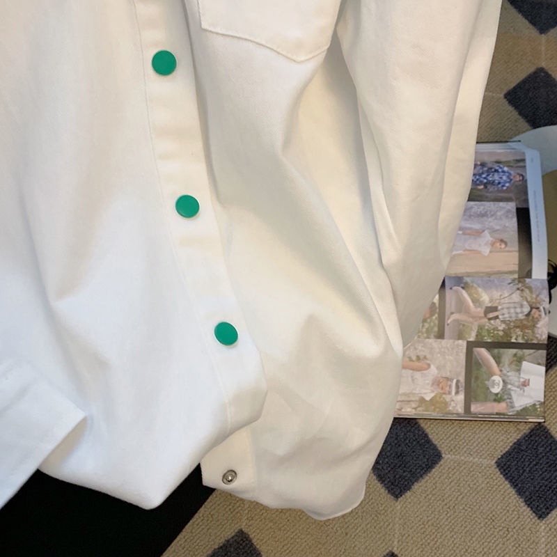 Áo Sơ Mi Polo Cổ Polo Họa Tiết Logo Tam Giác Màu Xanh Lá Phong Cách Mới Đơn Giản Thời Trang Mùa Xuân Cho Nữ
