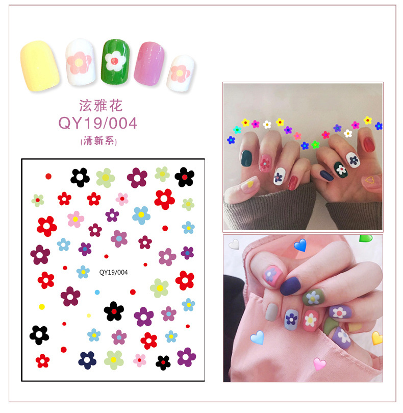 Nhãn dán móng tay hình trứng luộc 3D nhỏ xinh tươi tắn thời trang