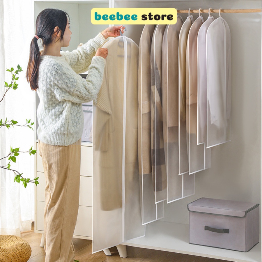 Túi Bọc Quần Áo Trong Suốt Dày Dặn, Bảo vệ Quần Áo, Che Bụi Hiệu Quả Có Thể Tái Sử Dụng V002