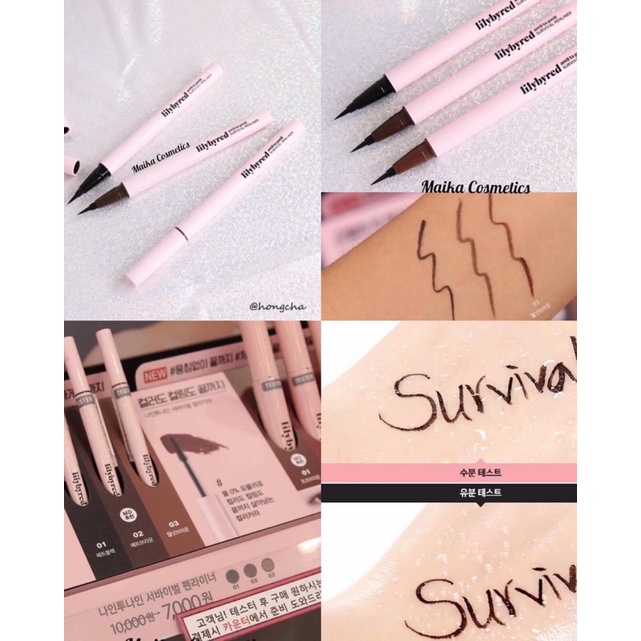 Bút Kẻ Mắt Nước Lilybyred Am9 To Pm9 Survial Pen Liner Nâu - Đen