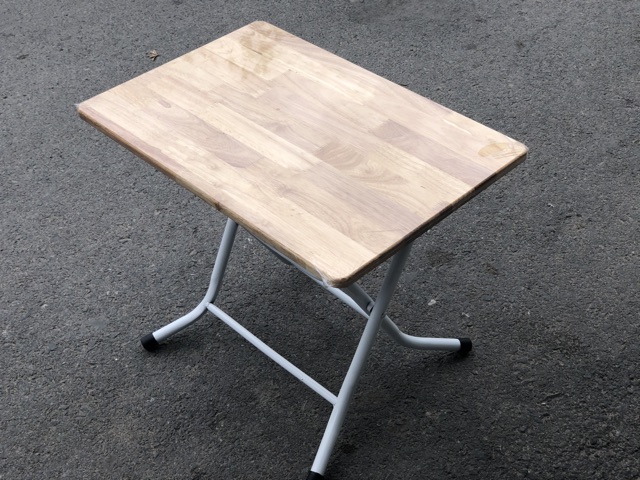 Bàn gấp gọn gỗ cao su 40x60 cao 50 cm Havaco hj25