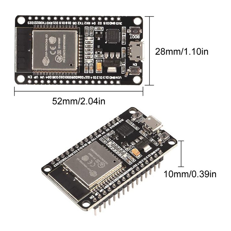 Bộ 5 Bảng Mạch Phát Triển Esp32 Esp-32S Wifi Nodemcu-32S Cho Arduino