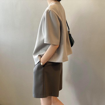 Áo khoác blazer tau bgawsb cooro V dáng rộng kiểu Hàn Quốc cho nữ