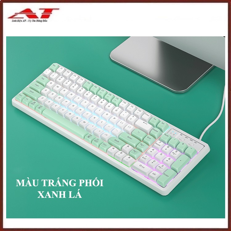 Bàn phím cơ GK102 red switch có đèn led RGB với màu sắc phối màu độc lạ dành cho game thủ