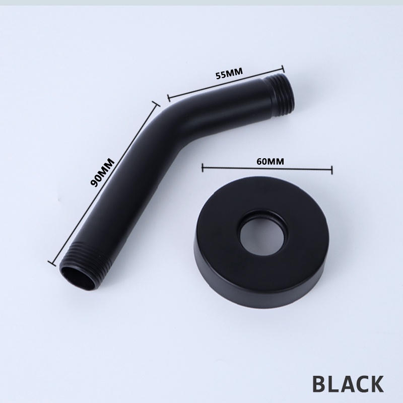 Vòi Hoa Sen 4 Inch Bằng Thép Không Gỉ 304 Màu Đen Bóng Cao Áp Áp Suất Cao
