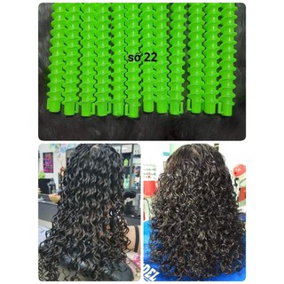 com bo 24 trục uốn xoăn xù mì .Uốn xoăn xù mì luôn là kiểu uốn hót nhất hiện nay