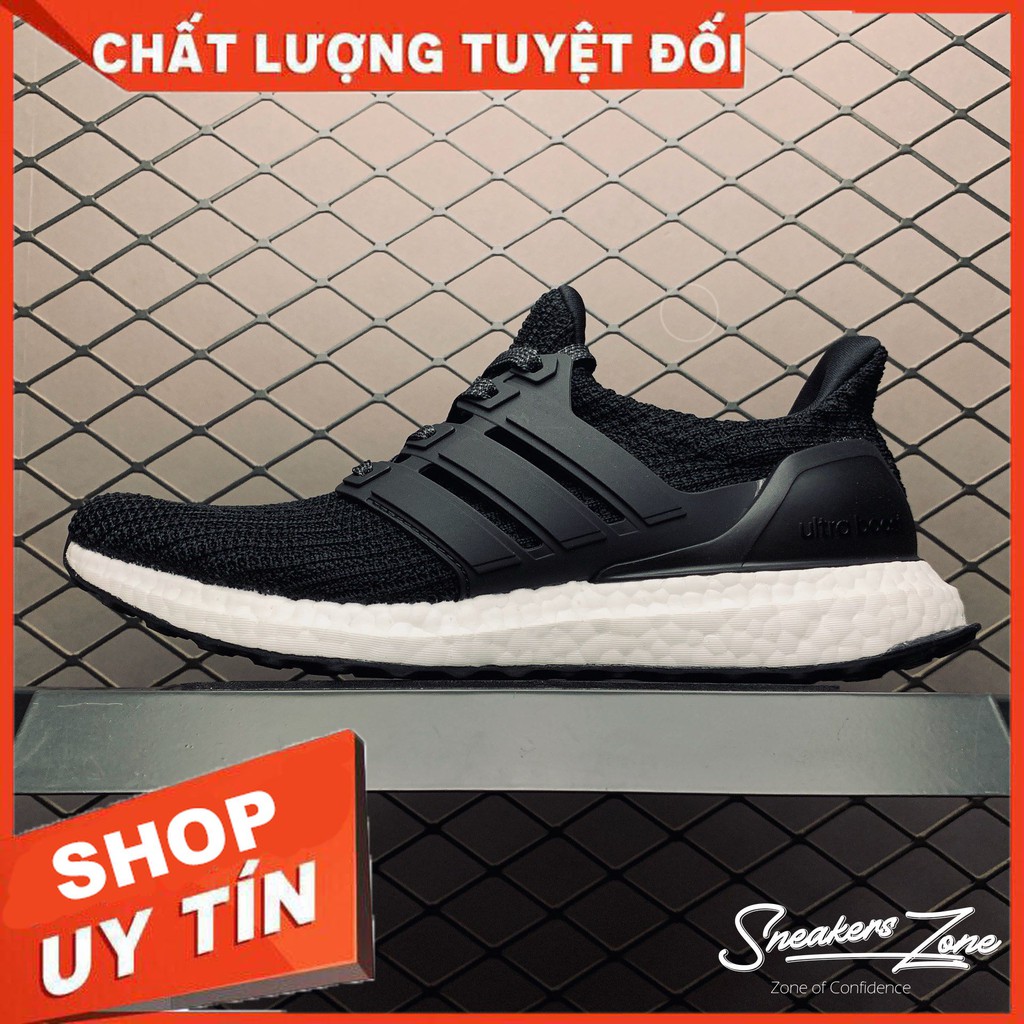 Giày thể thao ULTRA BOOST 4.0 đen đế trắng siêu đẹp cho nam và nữ