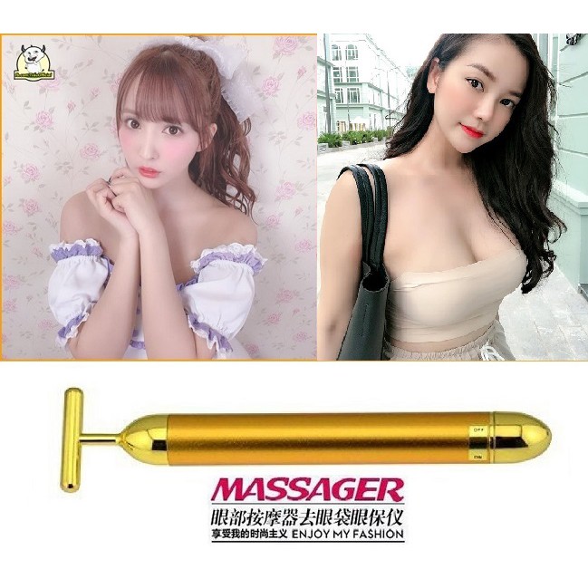 Cây lăn massage mặt nâng cơ  săn da mặt giảm nếp nhăn & Máy Mát Xa Mắt Mini - B0008