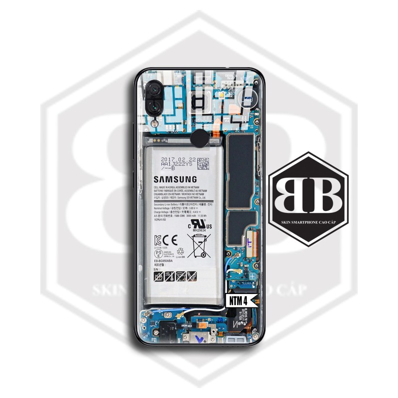 Ốp lưng kính cường lực Xiaomi Redmi 7 / Redmi Note 7 / Redmi 7A / Mi 7 Mi 8 nội thất máy cực chảnh