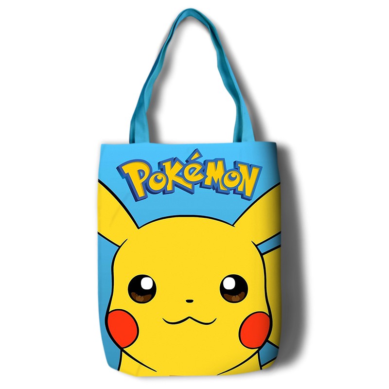 Túi Xách Mua Sắm Họa Tiết Pokemon Pikachu Dễ Thương S0.