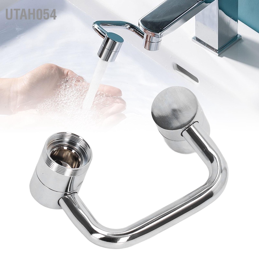 [Hàng Sẵn] Bộ mở rộng vòi Đồng thép không gỉ ABS 1080 Độ 22mm Đường kính bên trong chuyển đổi có thể xoay【Utah054】