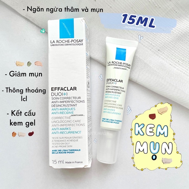 Kem dưỡng da thông thoáng lỗ chân lông ngừa thâm và mụn La Roche-Posay Effaclar Duo+ 15ml và 40ml  ☁️