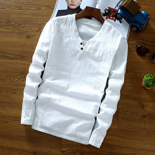 Áo sơ mi nam dài tay cổ trụ Hàn Quốc vải đũi xước Nhật rất đẹp SP3