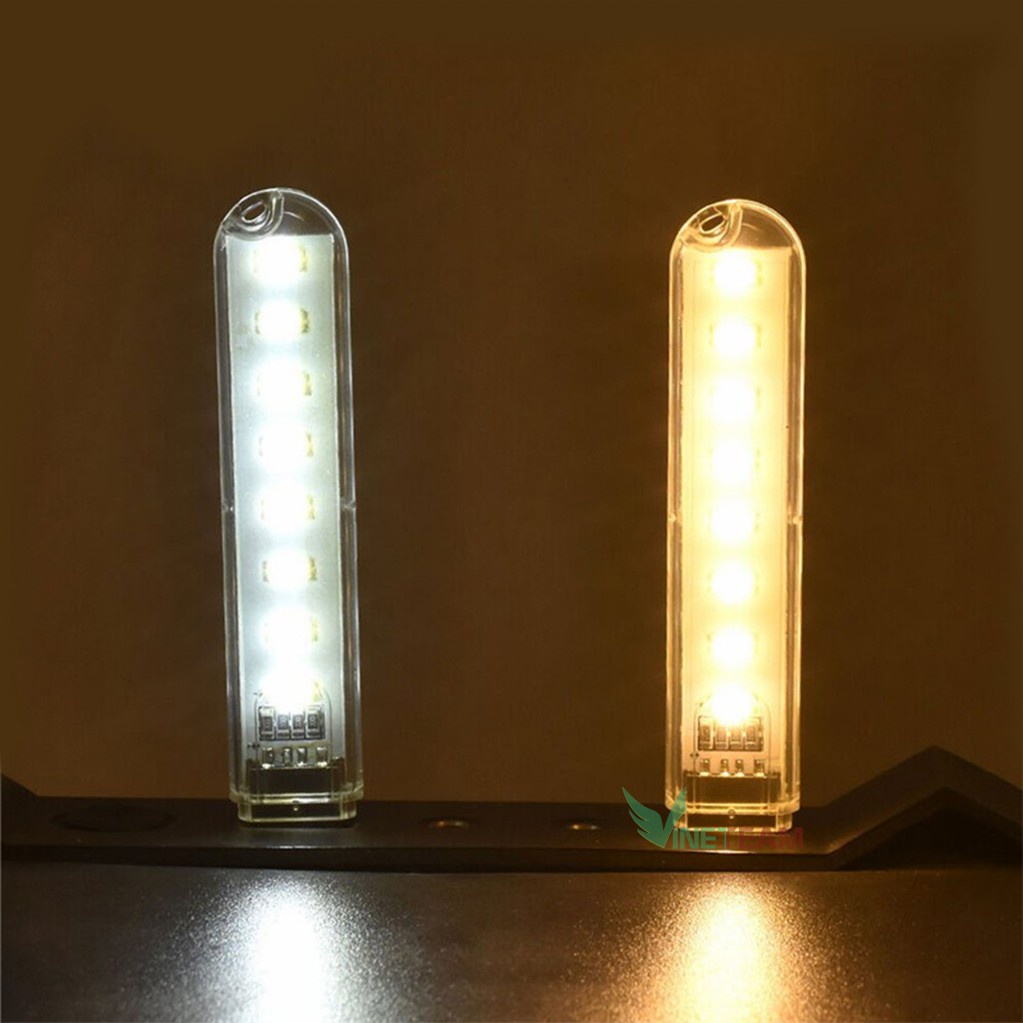 Đèn LED USB Mini 3 bóng,8 Bóng DC 5V Tiện Dụng gồm 24 bóng siêu sáng cổng cắm USB thích hợp để bàn học, đọc sách -dc4338