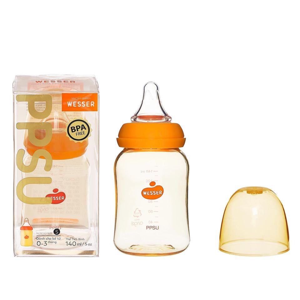 Bình Sữa Wesser PPSU/PP Kháng Khuẩn 60ML-140ML