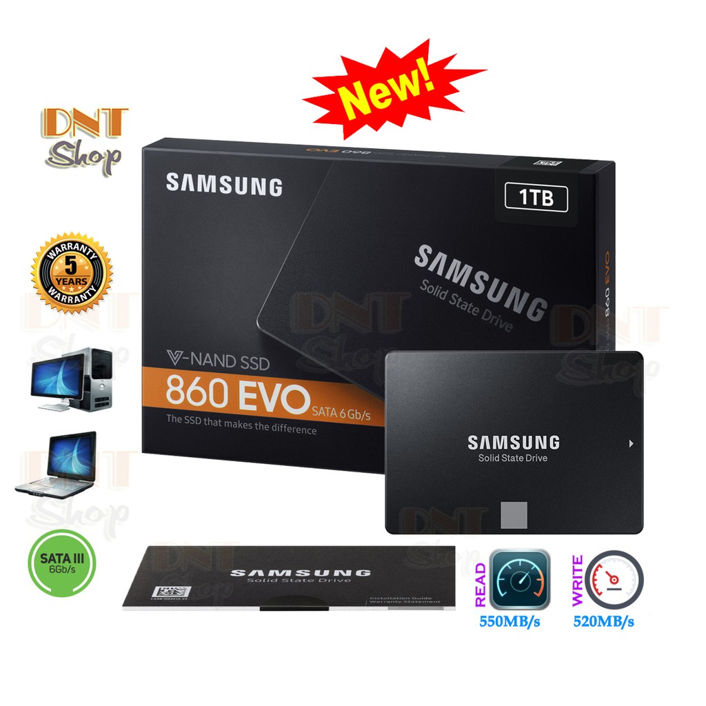 Ổ cứng SSD Samsung 860 EVO 1TB 2.5-Inch SATA III Chính Hãng - BH 5 Năm 1 Đổi 1 | WebRaoVat - webraovat.net.vn