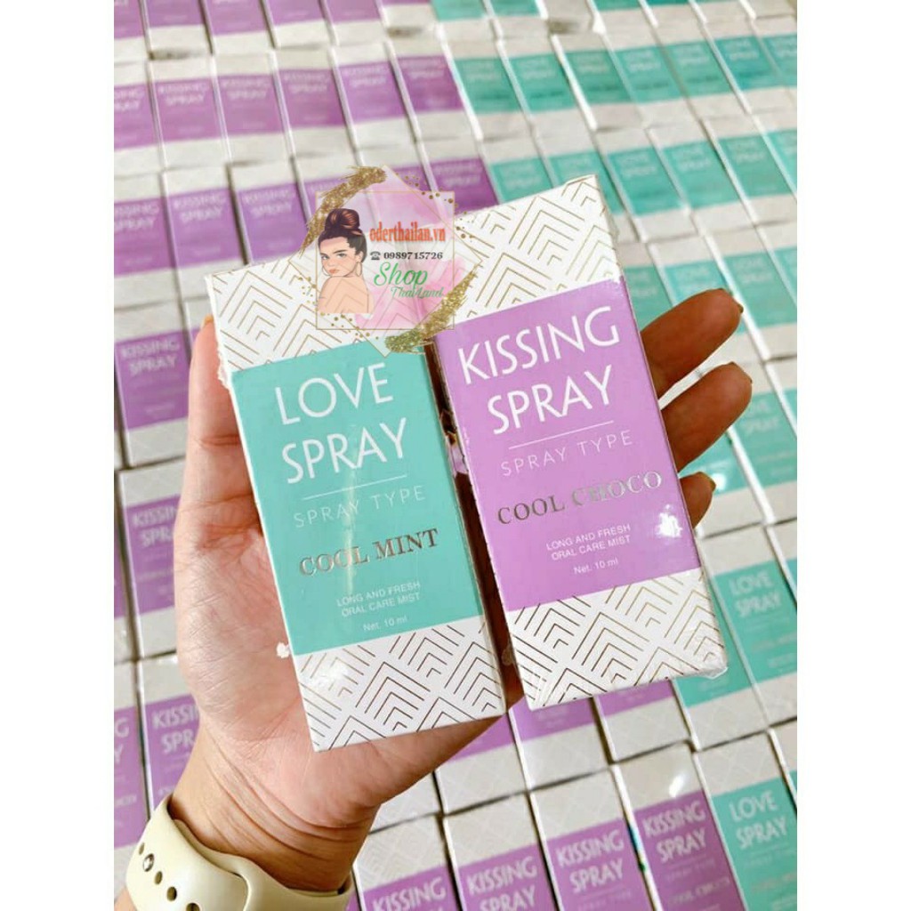 Xịt thơm miệng love spray- kissing spray TIỆN LỢI chính hãng