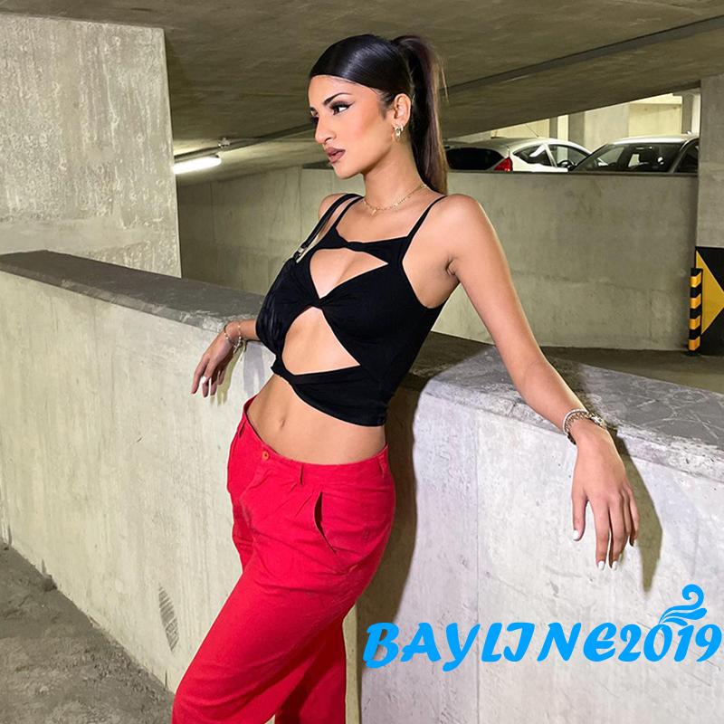 Áo Hai Dây Màu Trơn Dáng Ôm Thời Trang Mùa Hè Cho Nữ