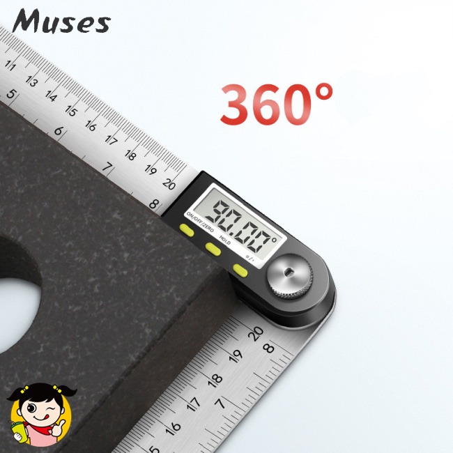 Thước Đo Góc Kỹ Thuật Số Bằng Thép Không Gỉ Với Màn Hình Lcd Cho Chế Tác Gỗ