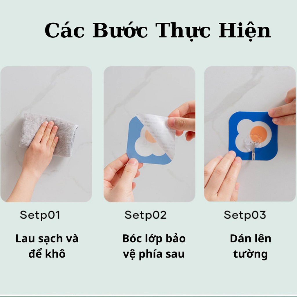 Móc Dán Tường Hoạt Hình Dễ Thương ( Keo Acrylic Cao Cấp 7.5 x7.5 cm ) - BEYOU