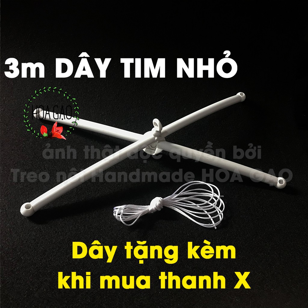 Dây tim nhỏ 1mm HG3M, bó 3m làm dây treo nôi an toàn cho bé, thắt vòng tay đẹp bền rẻ