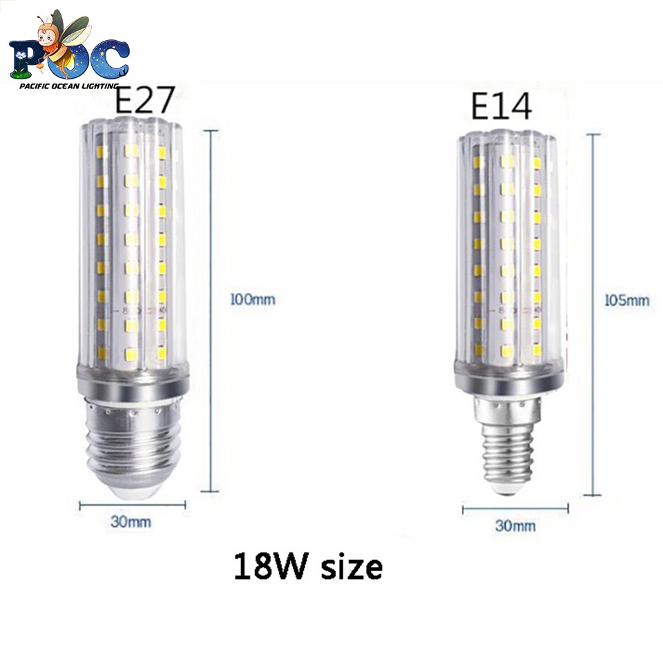 Bóng Đèn LED E14 E27 Công Suất 12W 16W 18W, Bóng Đèn 3 Màu Siêu Sáng AC 220V Bảo Hành 1 Năm POC