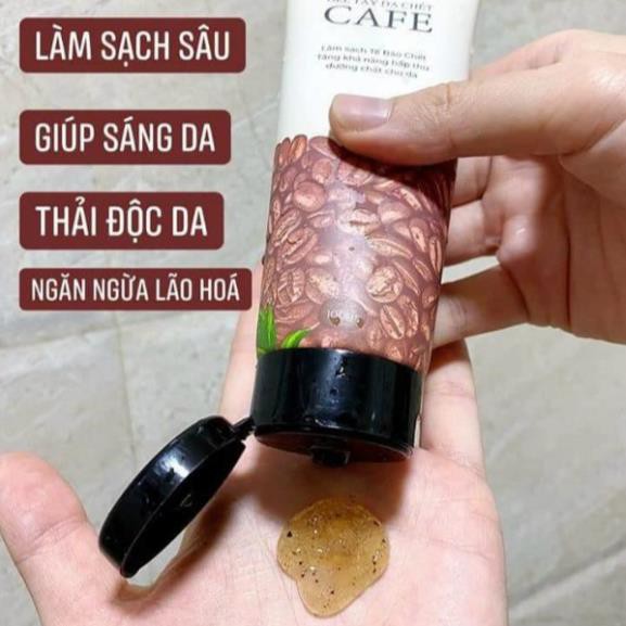 Gel tẩy da chết cà phê Cỏ Cây Hoa Lá giúp nhẹ nhàng lấy đi lớp da chết mà không gây bào mòn da và khô da. | BigBuy360 - bigbuy360.vn