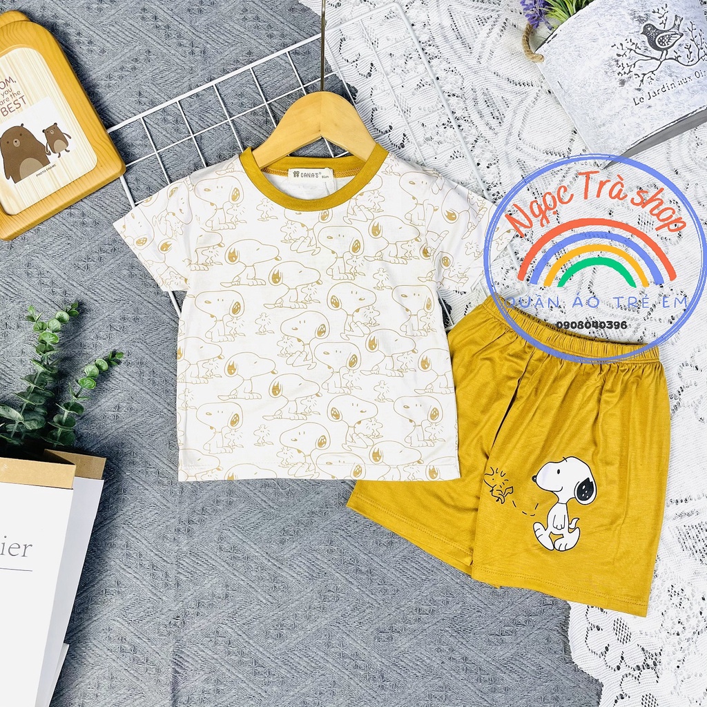 SIZE(9-32kg)FREESHIPBộ Thun Lạnh Hàng Chuẩn Họa Tiết Dể Thương Cho Bé Gái Bé Trai