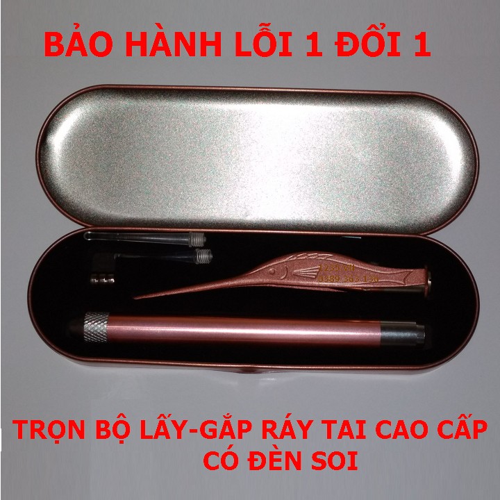 [Mua 1 được 4] Bộ dụng lấy-gắp ráy tai chuyên nghiệp cao cấp có đèn