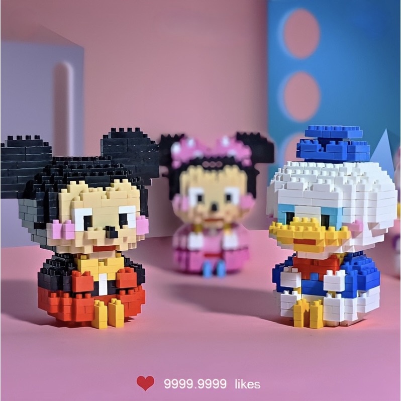 Mô hình lắp ráp đồ chơi hoạt hình vịt Donal, Thỏ Stella 3D thông minh đáng yêu cho bé