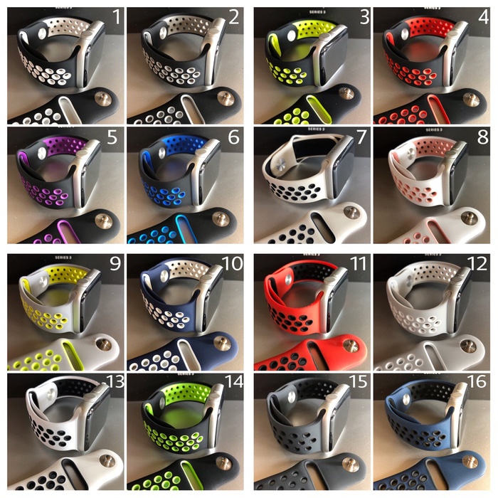 Dây Đeo Thay Thế Cho Đồng Hồ Thông Minh Apple Watch Series 4 / 5 38mm 40mm CHASE61~1. Đen-trắng